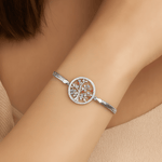 Tree of Life Bracelet Multicolor Gemstones Sterling Silver 925 - NAFALUXE
