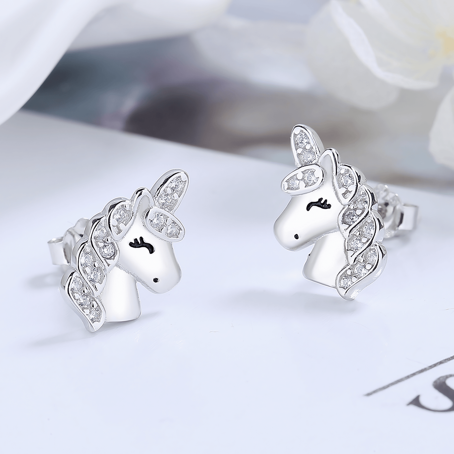 Unicorn Silver Studs - NAFALUXE